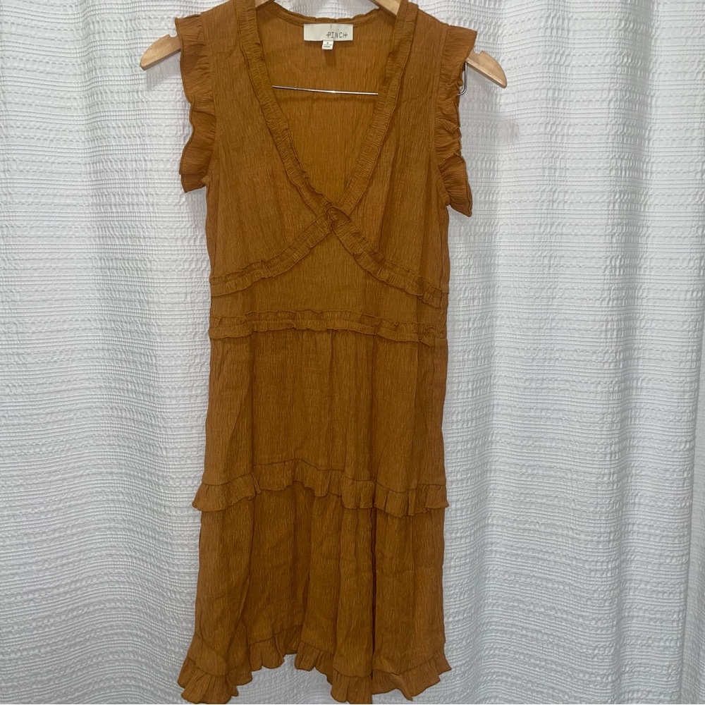 Mustard color Pinch dress